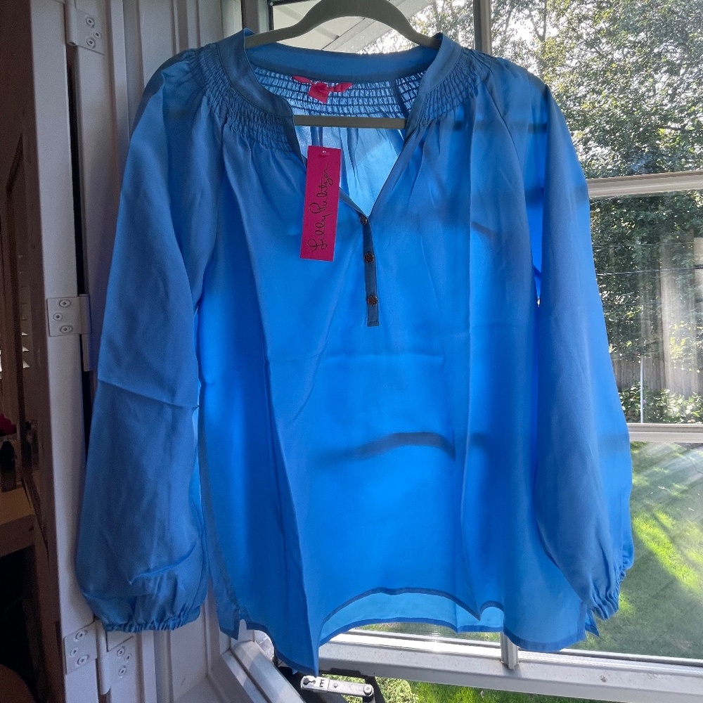 Lilly Pulitzer Elsa Top Bali Blue